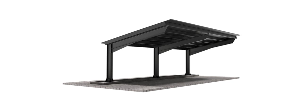 Carport L1 z konstrukcją pod PV