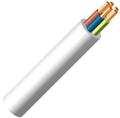 Przewód instalacyjny YDY 5X1.5 ŻO biały okrągły drut 450/750V KL.1