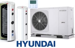 Zestaw Pompa Ciepła HYUNDAI Monoblok 10kW + Zbiornik buforowy SL 130L + SOLITANK Zasobnik stojący CWU 245L z wężownicą 3.83m2
