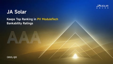 JA Solar utrzymuje najwyższą ocenę AAA w rankingach bankowości PV ModuleTech