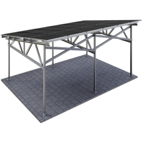 Carport z konstrukcją pod PV