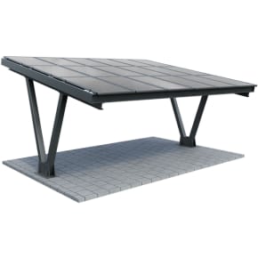 Carport V2 z konstrukcją pod PV