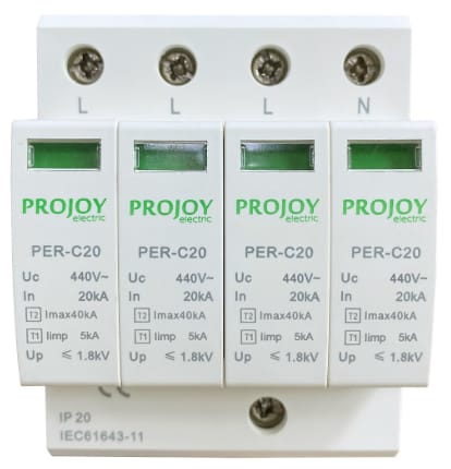PROJOY Ogranicznik przepięć do systemów PV PER-C20 T1+ T2 275V AC 4P (303268)