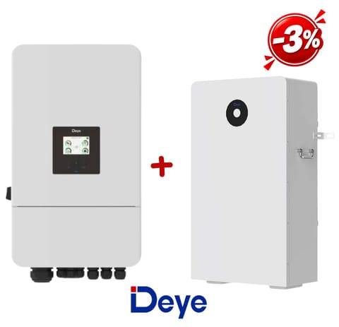 DEYE: Zestaw Inwerter hybrydowy SUN-15K-SG05LP3 + Bateria RW-F16 51,2V 16kWh (niskonapięciowy)