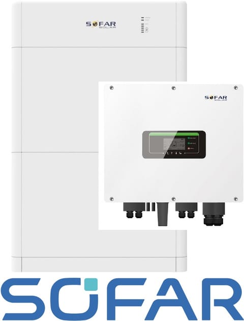 Zestaw: SOFAR Inwerter hybrydowy HYD10KTL-3PH , Magazyn energii Sofar 10kWh BTS E10-DS5
