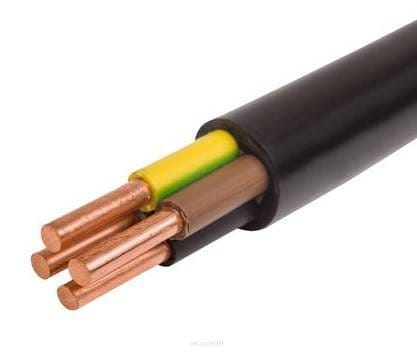 Przewód instalacyjny YKY 5X4.0 ŻO RE czarny kabel ziemny CU drut 0.6/1KV
