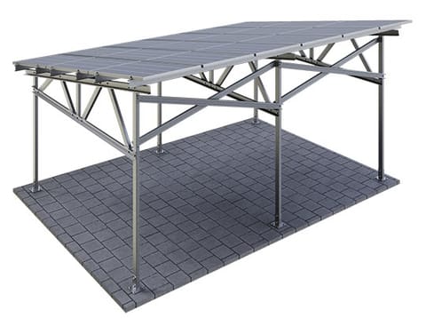 Wiaty / Carport z konstrukcją pod PV (układ 3 moduł pionowo L<1960mm)