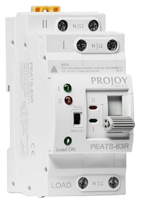 PROJOY Automatyczny przełącznik zasilania PEATS-63R 2P 32A 1-fazowy